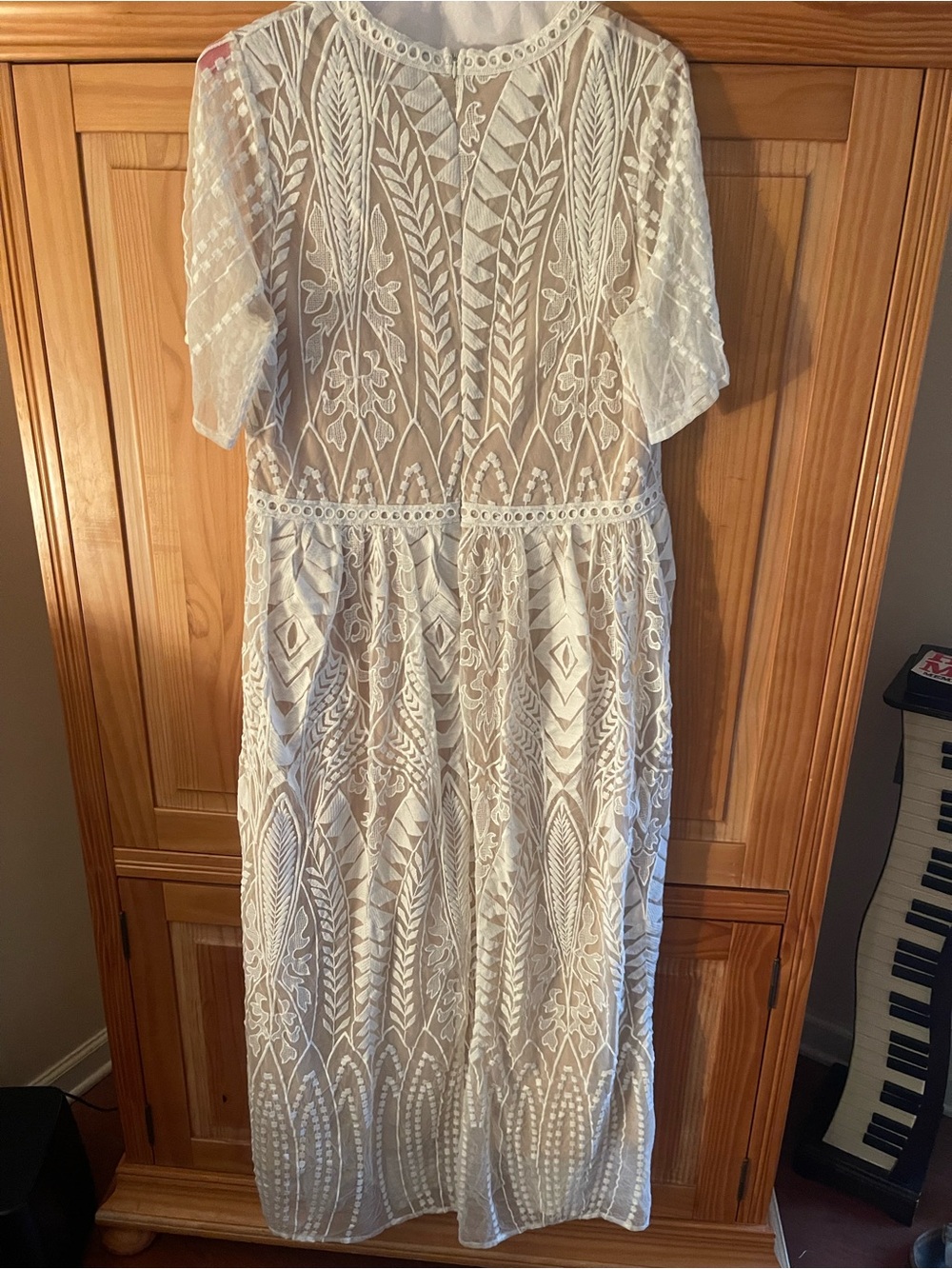 ‘A Beautiful Soul’ White Embroidered Maxi Dress - Picture 3 of 7